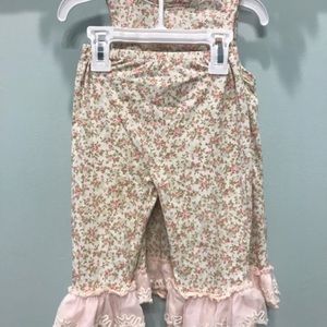 Haute Baby floral knit boutique outfit